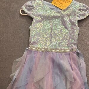 Rare Editions Blue and White Dress